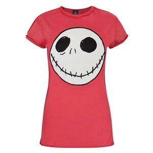 Nightmare Before Christmas Womens/Ladies Jack Reverse Seam T-Shirt / Red